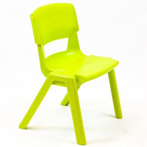 Postura+ One Piece Chair (Ages 6-7)-Chairs-Classroom Chairs, Seating-Lime Zest-Learning SPACE