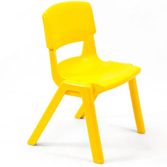 Postura+ One Piece Chair (Ages 6-7)-Chairs-Classroom Chairs, Seating-Sun Yellow-Learning SPACE