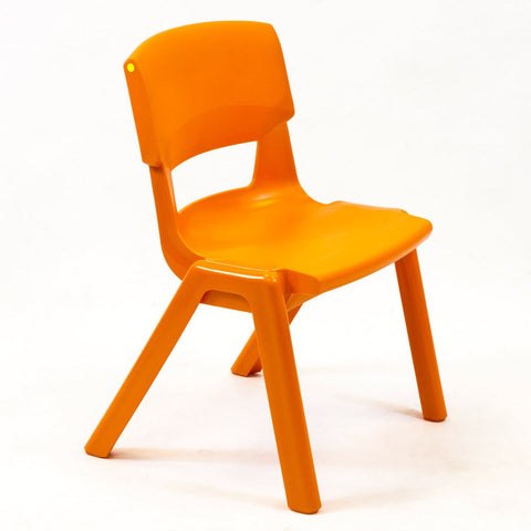 Postura+ One Piece Chair (Ages 6-7)-Chairs-Classroom Chairs, Seating-Tangerine Fizz-Learning SPACE
