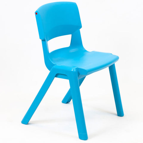 Postura+ One Piece Chair (Ages 8-10)-Classroom Chairs, Seating-Aqua Blue-Learning SPACE