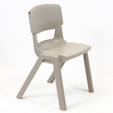 Postura+ One Piece Chair (Ages 8-10)-Classroom Chairs, Seating-Ash Grey-Learning SPACE
