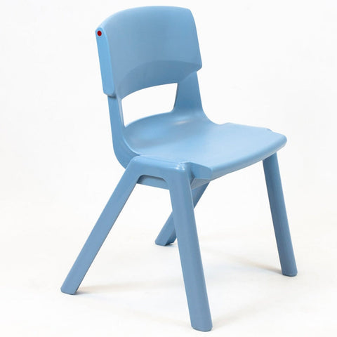 Postura+ One Piece Chair (Ages 8-10)-Classroom Chairs, Seating-Powder Blue-Learning SPACE