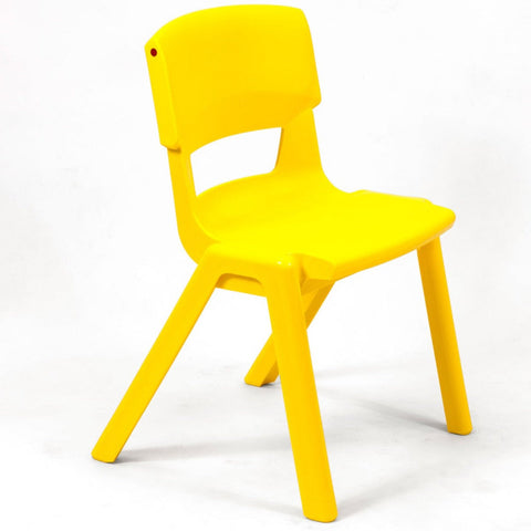 Postura+ One Piece Chair (Ages 8-10)-Classroom Chairs, Seating-Sun Yellow-Learning SPACE