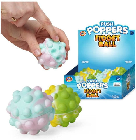 Push Popper Fidget Ball-ADD/ADHD, Calmer Classrooms, Cause & Effect Toys, Fidget, Helps With, Neuro Diversity, Push Popper, Stress Relief, Tobar Toys, Toys for Anxiety-Learning SPACE