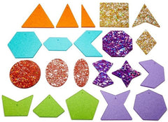 Rainbow Glitter Shapes - Pk21-Arts & Crafts-AllSensory, Sensory Seeking, Stock, TickiT, Visual Sensory Toys-Learning SPACE