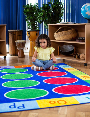 Rainbow™ ABC 3x2m Rectangle Carpet-Kit For Kids, Learn Alphabet & Phonics, Mats & Rugs, Multi-Colour, Placement Carpets, Rectangular, Rugs-Learning SPACE