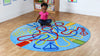 Rainbow™ Colour Tubes 2m Carpet-Counting Numbers & Colour, Kit For Kids, Mats & Rugs, Multi-Colour, Round, Rugs-Learning SPACE