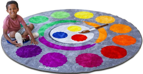 Rainbow™ Colour Wheel 2m Carpet-Counting Numbers & Colour, Kit For Kids, Mats & Rugs, Multi-Colour, Rugs-Learning SPACE