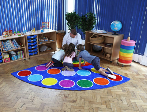 Rainbow™ Corner Placement 2x2m Carpet-Corner & Semi-Circle, Kit For Kids, Mats & Rugs, Multi-Colour, Placement Carpets, Rainbow Theme Sensory Room, Rugs-Learning SPACE