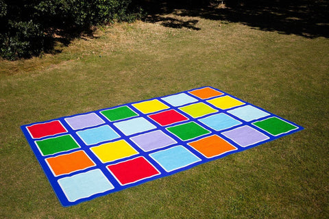 Rainbow™ Rectangle Outdoor Placement 3x2m Mat-Kit For Kids, Mats & Rugs, Multi-Colour, Rectangular, Rugs-Learning SPACE