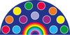 Rainbow™ Semi-Circle Placement 3x1.5m Carpet-Corner & Semi-Circle, Kit For Kids, Mats & Rugs, Multi-Colour, Placement Carpets, Rainbow Theme Sensory Room, Rugs-Medium-Learning SPACE