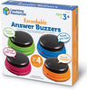 Recordable Answer Buzzers - Set of 4-Calmer Classrooms, communication, Communication Games & Aids, Helps With, Learning Resources, Neuro Diversity, Physical Needs, Primary Literacy, Sound, Sound Equipment, Speaking & Listening, Stock, Talking Buttons & Buzzers-Learning SPACE