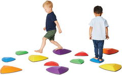 River Stones - Set Of 6-Active Games, Additional Need, Balancing Equipment, Engineering & Construction, Games & Toys, Gonge, Gross Motor and Balance Skills, Helps With, Movement Breaks, Primary Games & Toys, S.T.E.M, Seasons, Stepping Stones, Stock, Summer, Teen Games, Vestibular-Learning SPACE