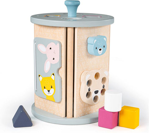 Rolling Activity Centre-Additional Need, Baby Cause & Effect Toys, Bigjigs Toys, Fine Motor Skills, Gifts For 3-6 Months, Helps With, Sound. Peg & Inset Puzzles, Stacking Toys & Sorting Toys, Strength & Co-Ordination, Wooden Toys-Learning SPACE