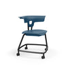 Ruckus Stack Chair Without Storage Rack (Ages 8-11)-Classroom Chairs, Movement Chairs & Accessories, Seating-Sky Blue-Chrome-Learning SPACE