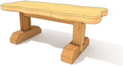 Rustic Wood Bench Seating-Children's Wooden Seating, Forest School & Outdoor Garden Equipment, Nature Learning Environment, Seating, Stock-Learning SPACE