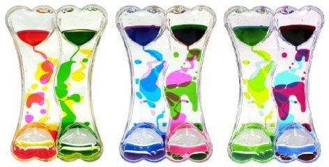 Sensory Bubble Liquid Timer in Twin Shape Design-AllSensory, Calmer Classrooms, Calming and Relaxation, Early Years Sensory Play, Helps With, PSHE, Sand Timers & Timers, Schedules & Routines, Sensory Seeking, Stock, Toys for Anxiety, Visual Sensory Toys-Learning SPACE