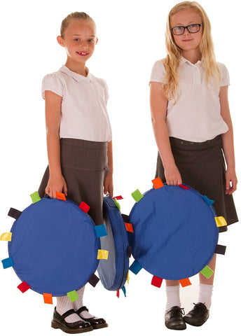 Sensory Touch Tag Carry Cushion 6 Pack-Bean Bags & Cushions, Calmer Classrooms, Classroom Packs, Cushions, Eden Learning Spaces, Nurture Room, Sensory, Stock-Learning SPACE
