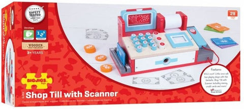 Shop Cash Register With Scanner-Addition & Subtraction, Baby Wooden Toys, Bigjigs Toys, Calmer Classrooms, Counting Numbers & Colour, Dyscalculia, Early Years Maths, Gifts For 2-3 Years Old, Helps With, Imaginative Play, Kitchens & Shops & School, Life Skills, Maths, Money, Neuro Diversity, Primary Maths, Stock-Learning SPACE