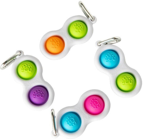 Simpl Dimpl fiddle & fidget key chain-Fat Brain Toys, Fidget, Games & Toys, Gifts for 5-7 Years Old, Primary Games & Toys, Push Popper, Stock, Tactile Toys & Books, Teen Games-Learning SPACE