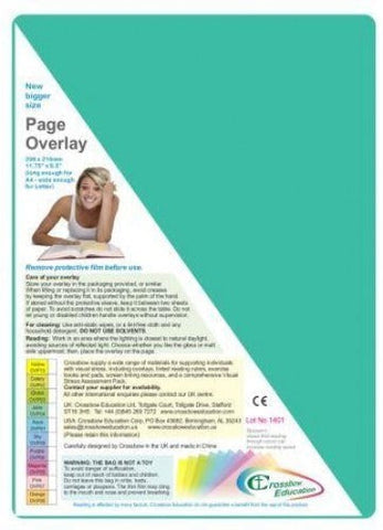 Single A4 Tinted Coloured Page Overlay - For help with Dyslexia and Reading-Dyslexia, Early Years Literacy, Learning Difficulties, Learning Resources, Matrix Group, Neuro Diversity-Jade-Learning SPACE