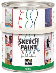 Sketch Paint Gloss 0.5L White 3m²-Arts & Crafts, Early Arts & Crafts, Messy Play, Paint, Playground Wall Art & Signs, Primary Arts & Crafts, Sensory Wall Panels & Accessories, Stock-Learning SPACE