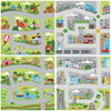 Small World Road Map Indoor/Outdoor Carpet Set of 4-Kit For Kids, Mats & Rugs, Rugs, Small World, Square-Set 1-Learning SPACE