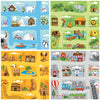 Small World Road Map Indoor/Outdoor Carpet Set of 4-Kit For Kids, Mats & Rugs, Rugs, Small World, Square-Set 2-Learning SPACE