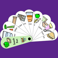 Snack Fan-Calmer Classrooms, communication, Communication Games & Aids, Fans & Visual Prompts, Feeding Skills, Helps With, Neuro Diversity, Play Doctors, Primary Literacy, PSHE, Social Stories & Games & Social Skills, Stock-Learning SPACE