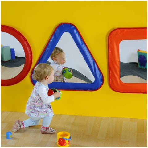 Soft Mirror Shapes (3 Pack)-AllSensory, Baby Sensory Toys, Baby Soft Play and Mirrors, Floor Padding, Helps With, Padding for Floors and Walls, Sensory Flooring, Sensory Mirrors, Sensory Seeking, Soft Frame Mirrors, Soft Play Sets, Stock-Learning SPACE