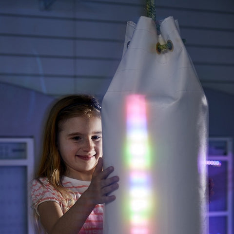 Sparkle Softplay Flashing Punch Bag-ADD/ADHD, AllSensory, Movement Breaks, Neuro Diversity, Sensory Light Up Toys, Stock-VAT Exempt-With Bracket-Learning SPACE