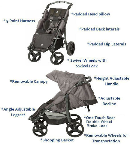Special Tomato® eio Push Chair-Adapted, Physical Needs, Specialised Prams Walkers & Seating, Stock-Learning SPACE