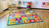 Square Alphabet 2x2m Carpet-Educational Carpet, Kit For Kids, Learn Alphabet & Phonics, Mats & Rugs, Multi-Colour, Placement Carpets, Rugs, Square-Learning SPACE