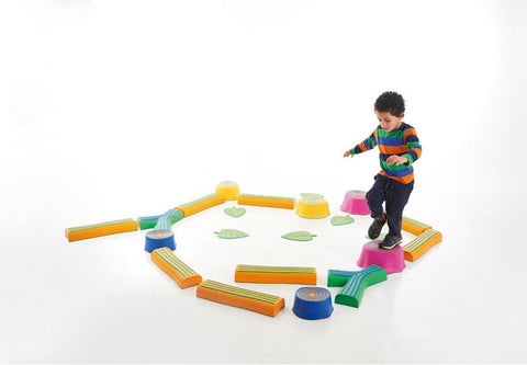 Step-A-Forest Set - Help Develop Balance & Proprioceptive Skills-Active Games, Additional Need, Balancing Equipment, Calmer Classrooms, EDX, Exercise, Games & Toys, Gross Motor and Balance Skills, Movement Breaks, Playground Equipment, Proprioceptive, Sensory Garden, Stock-Learning SPACE