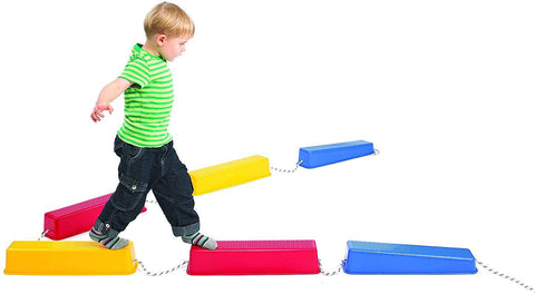 Step-A-Logs Pk6 - Help develop balance and proprioceptive skills-Active Games, Additional Need, Balancing Equipment, Calmer Classrooms, EDX, Exercise, Games & Toys, Gross Motor and Balance Skills, Movement Breaks, Playground Equipment, Proprioceptive, Sensory Garden, Stock-Learning SPACE