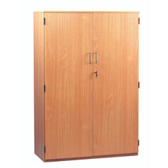 Stock Cupboard 1 Fixed and 4 Adjustable Shelves-Cupboards, Cupboards With Doors-Beech-Learning SPACE