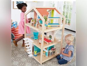 Stylish Mansion Dollhouse-Doll Houses & Playsets-Dolls & Doll Houses, Games & Toys, Gifts For 2-3 Years Old, Imaginative Play, Kidkraft Toys, Primary Games & Toys, Small World-Learning SPACE