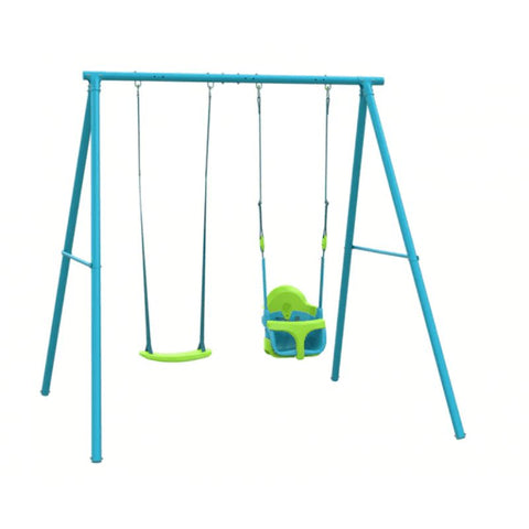 TP Double Metal Swing Set-Additional Need, Baby Swings, Gross Motor and Balance Skills, Helps With, Outdoor Swings, Playground Equipment, TP Toys-Learning SPACE