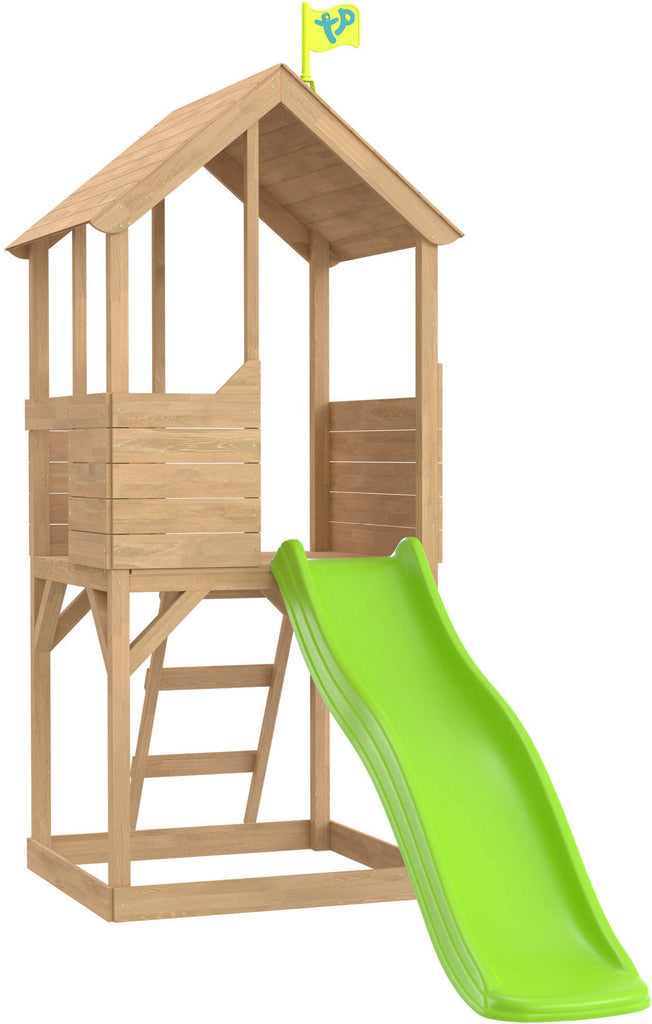 TP Treehouse Wooden Playhouse-Outdoor Climbing Frames, Outdoor Slides, Outdoor Swings, Play Houses, Playground Equipment, Playhouses, TP Toys-With Slide-Learning SPACE