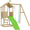 TP Treehouse Wooden Playhouse-Outdoor Climbing Frames, Outdoor Slides, Outdoor Swings, Play Houses, Playground Equipment, Playhouses, TP Toys-With Swing and Slide-Learning SPACE