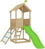 TP Treehouse Wooden Playhouse-Outdoor Climbing Frames, Outdoor Slides, Outdoor Swings, Play Houses, Playground Equipment, Playhouses, TP Toys-With Cargo Net & Slide-Learning SPACE
