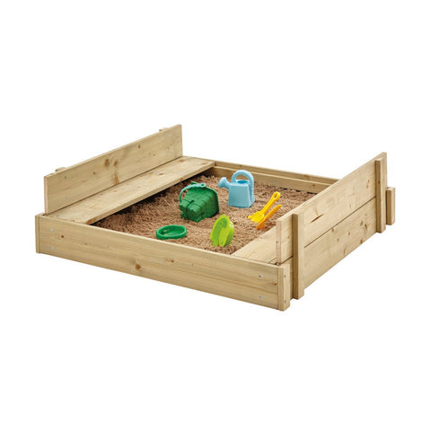 TP Wooden Lidded Sandpit-Messy Play, Outdoor Furniture, Outdoor Sand & Water Play, Outdoor Toys & Games, Playground Equipment, Sand, Sand Pit, TP Toys-Learning SPACE