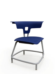 Teenager+ Ruckus Stack Chair Without Storage Rack-Classroom Chairs, Full Size Seating, Movement Chairs & Accessories, Seating-Ultra Blue-Chrome-Learning SPACE