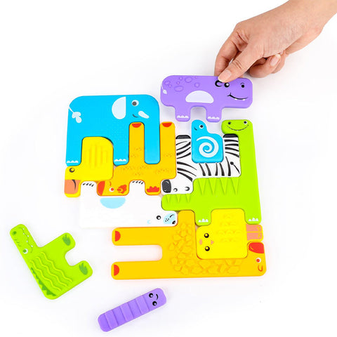 Textured Silicon Puzzle-2-12 Piece Jigsaw, Baby & Toddler Gifts, Gifts For 3-6 Months, Tactile Toys & Books-Learning SPACE