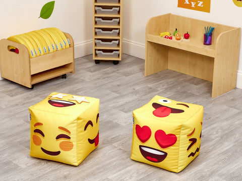 The Emotions Seat Cubes-Furniture, Padded Seating, Seating, Toddler Seating, Willowbrook-Set of 2-Learning SPACE