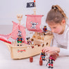The Paragon Pirate Ship-Additional Need, Dinosaurs. Castles & Pirates, Fine Motor Skills, Helps With, Imaginative Play, Small World, Stock, Tidlo Toys, Wooden Toys-Learning SPACE