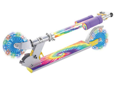 Tie Dye Scooter With Flashing Wheels-Ozbozz, Ride & Scoot, Scooters-Learning SPACE