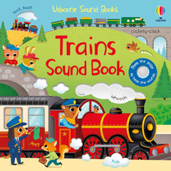 Trains Sound Book-Baby Books & Posters, Cars & Transport, Early Years Books & Posters, Imaginative Play, Sound Books, Train, Usborne Books-Learning SPACE