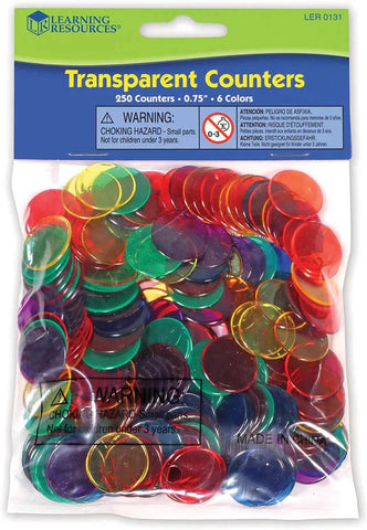 Transparent Counters (Set of 250)-Addition & Subtraction, Counting Numbers & Colour, Learning Resources, Light Box Accessories, Maths, Memory Pattern & Sequencing, Primary Maths, Stock-Learning SPACE