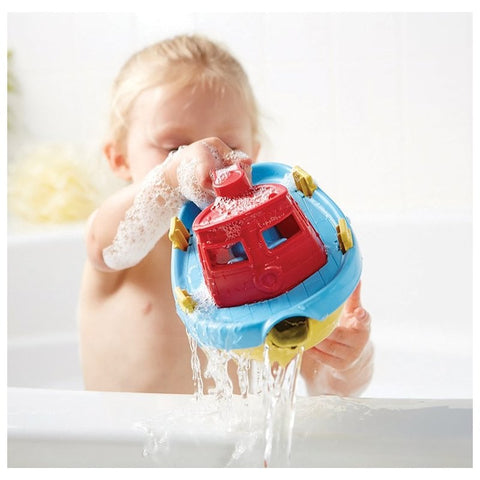 Tugboat Water Play-Baby Bath. Water & Sand Toys, Bigjigs Toys, Gifts For 1 Year Olds, Green Toys, Outdoor Sand & Water Play, Water & Sand Toys-Learning SPACE